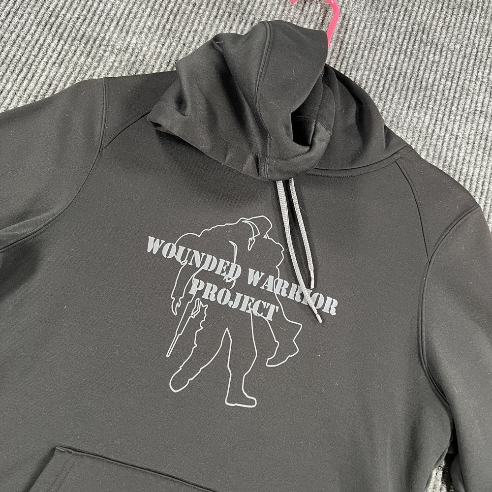 Under Armour Hoodie Womens Small‎ Black Wounded Warrior Project Pullover Fleece